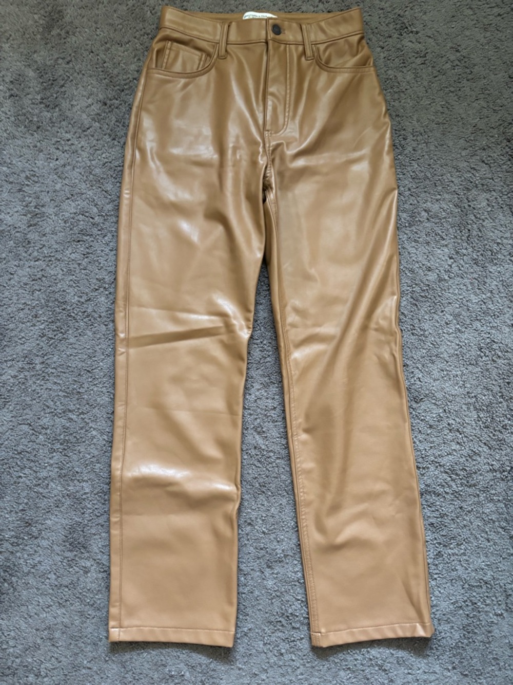 Abercrombie and Fitch The 90s Straight Ultra High Rise Brown Pants